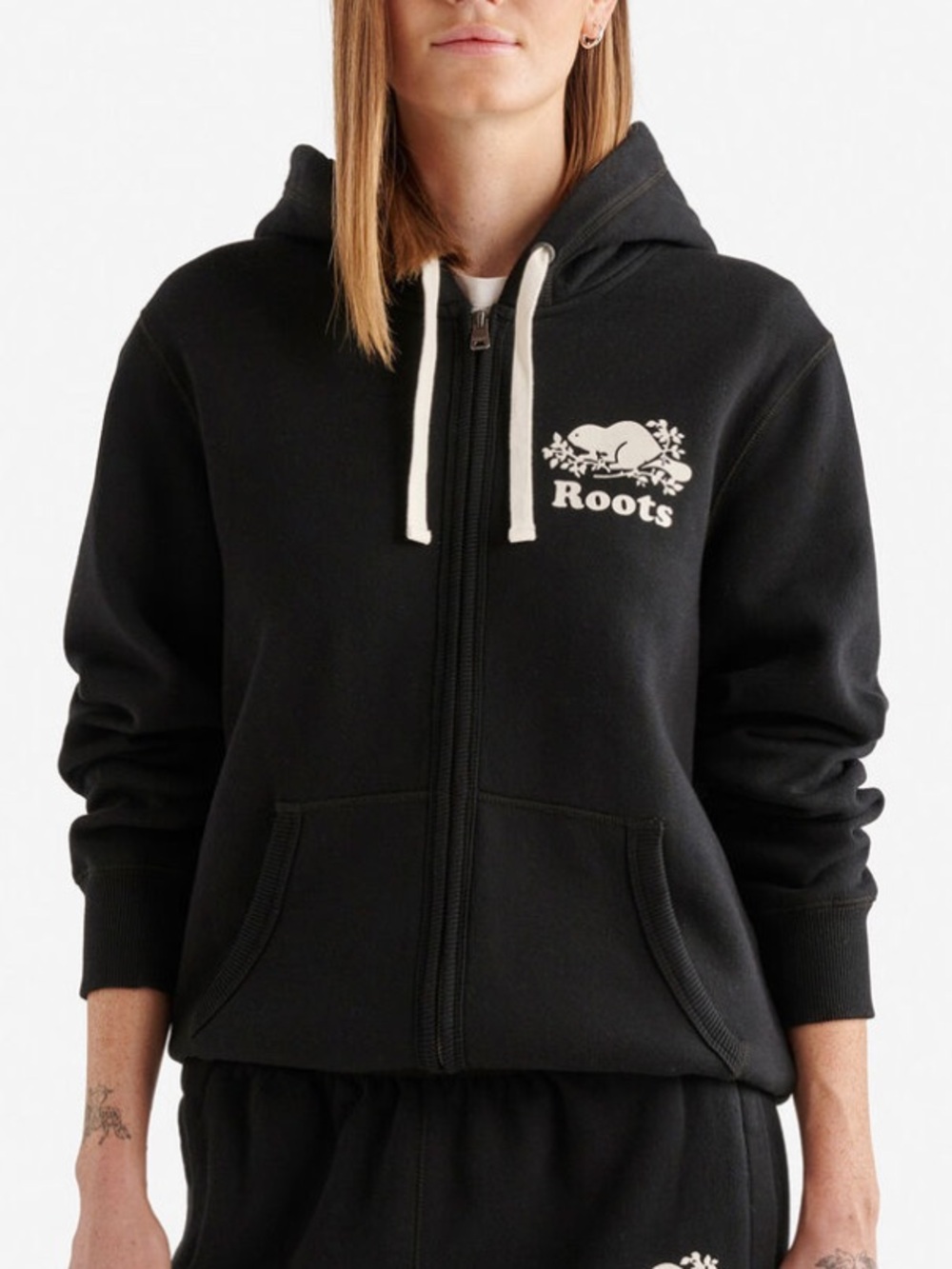 Roots Black Zip Hoodie